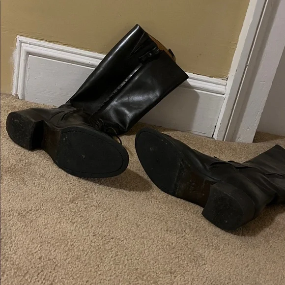 Joan & David Dark Brown Knee-High Lace-Up Boots - Picture 3 of 4